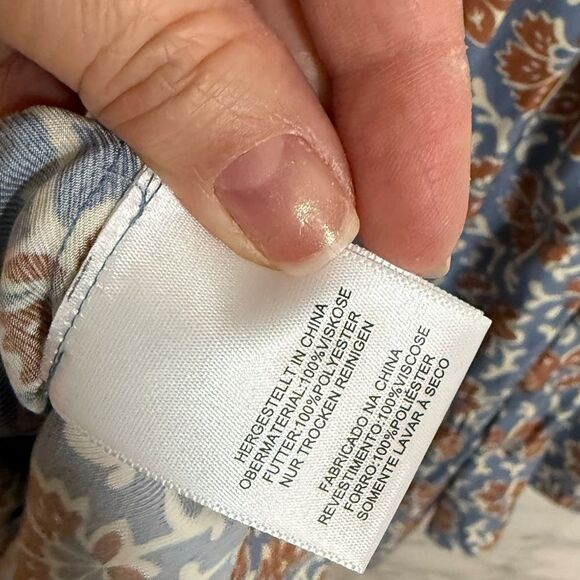 NEW Joie Maeve Floral Cutout Long Sleeve
Minidress Floral Blue Dress Size 8 - Picture 12 of 15